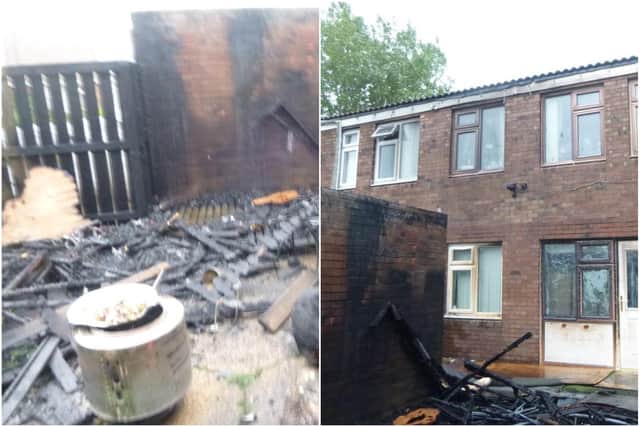 Photos shared by Tyne and Wear Fire and Rescue Service following the blaze put out by a crew of its firefighters based at Rainton Bridge.