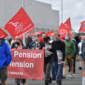 Workers protest against the pension changes