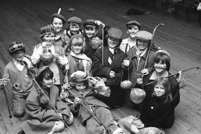 Turnips for lanterns. That's what these members of the 10th Sunderland St Aidan's Brownie pack had in 1979.