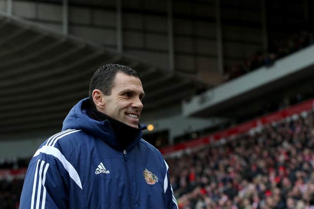 SUNDERLAND, ENGLAND - MARCH 14:  Manager Gustavo Poyet of Sunderland looks on during the Barclays Premier League match between Sunderland and Aston Villa at Stadium of Light on March 14, 2015 in Sunderland, England.  (Photo by Jan Kruger/Getty Images)