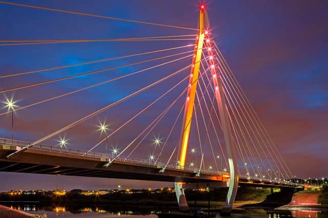 The Northern Spire will be just one of a number of locations across Sunderland that will be lit up red and white.