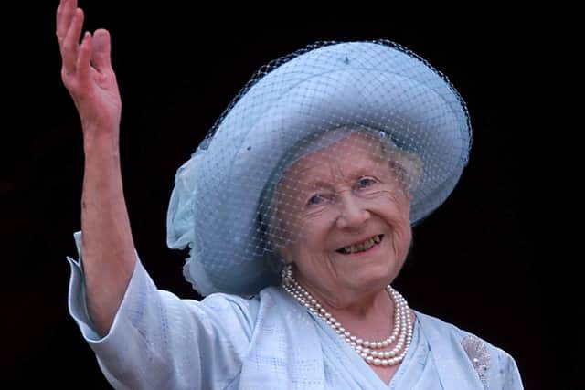 Queen Elizabeth, the Queen Mother, celebrating her 100th birthday in 4 August 2000. Picture c/o IAN WALDI/AFP via Getty Images.