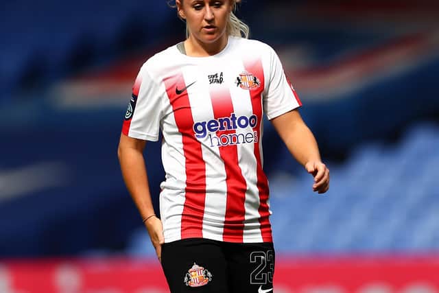 Charlotte Potts looks on during the Barclays FA Women's Championship match between Crystal Palace and Sunderland at Selhurst Park.