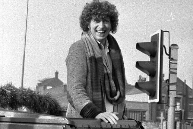 And here he is! Tom Baker was all smiles as he paraded through Sunderland 45 years ago.