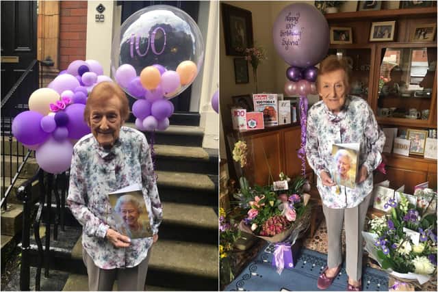 Sylvia Williams celebrating her 100th birthday
