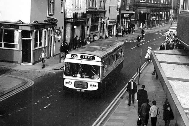 The number 20 bus in 1971.