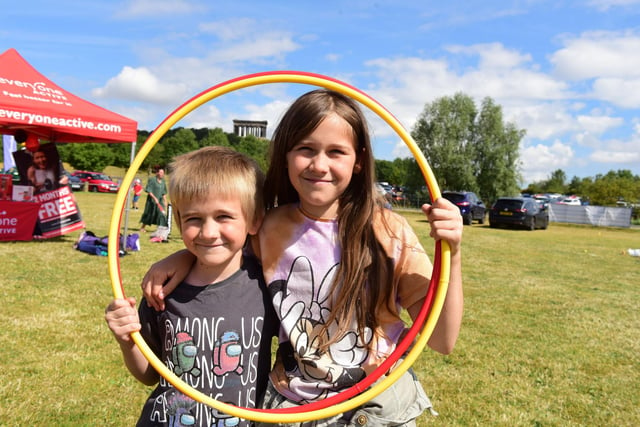 Jacob and Yasmin Johnston were all smiles at the Active Sunderland Summer Family Fun Day.