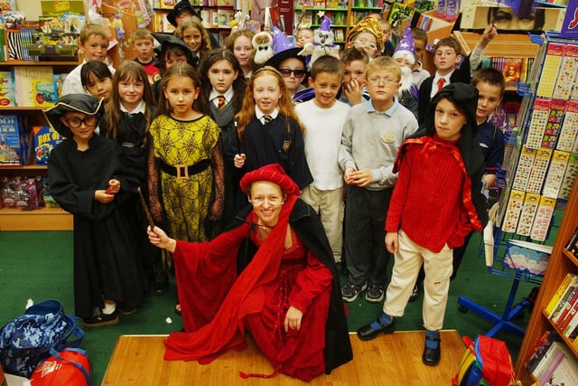 Pupils from St Joseph's RC Junior School were dressed as characters from the Harry Potter books when they visited the store 19 years ago. Recognise anyone?