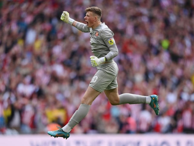 Goalkeeper Anthony Patterson celebrates his side's win