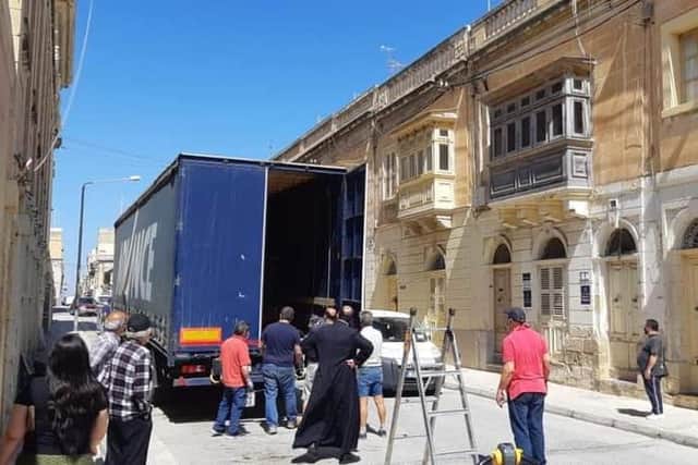 The church organ arrives at its new home in Malta after a 2,000-mile journey from Sunderland.