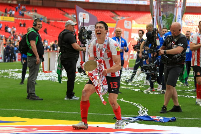 Sunderland beat Wycombe Wanderers 2-0 at Wembley to win promotion to the Championship. Celebration pictures via Martin Swinney.
