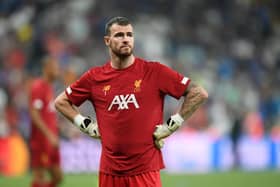 Andrew Lonergan of Liverpool looks on prior to the UEFA Super Cup match between Liverpool and Chelsea at Vodafone Park on August 14, 2019 in Istanbul, Turkey.