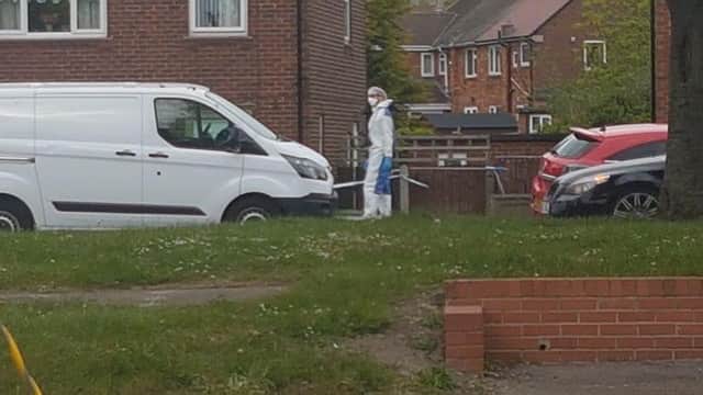 Forensics and police are at another address in Penshaw as investigation into man's death continues