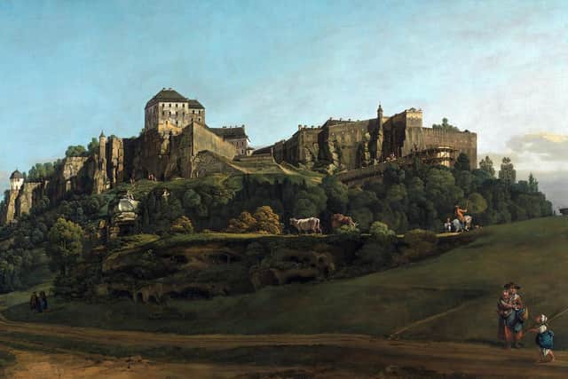 Bernardo Bellotto. The Fortress of Königstein from the North. About 1756-8. ©The National Gallery, London