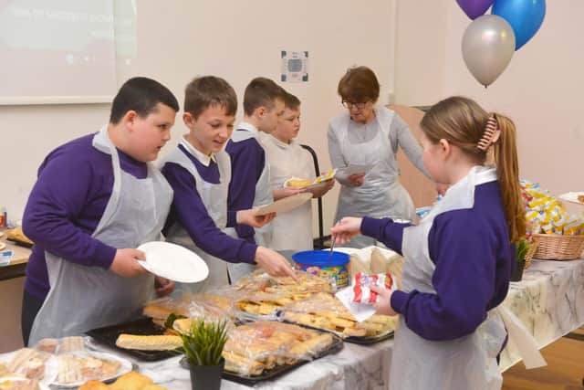 Year 6 pupils served food and drinks to over 300 customers.