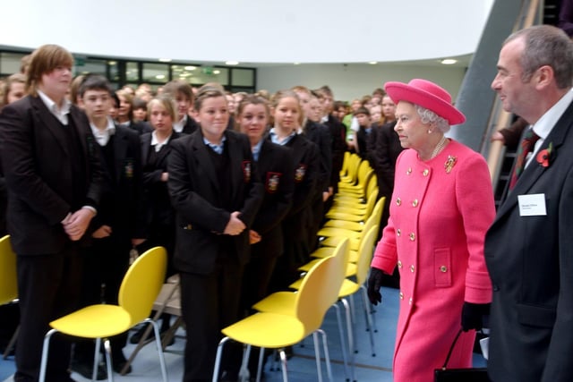 Pupils greeted Her Majesty when she officially opened Washington School in 2009. Were you among them?