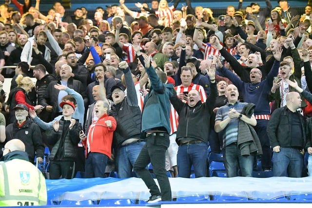 Sunderland fans in fine voice a year ago today.
