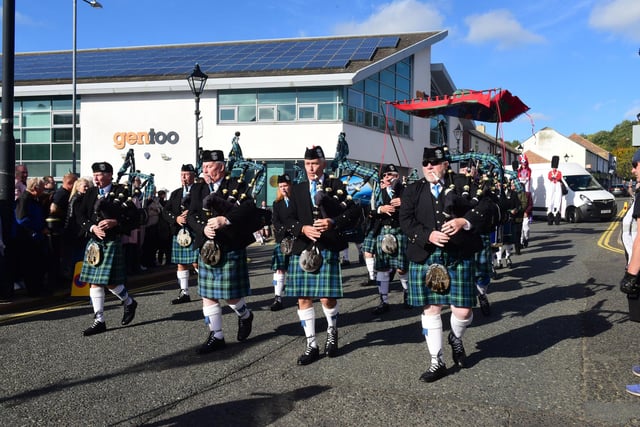 The Houghton Pipe Band made a welcome return.