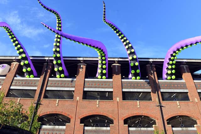 Mackem Monsters inflatables make a return to St Mary's carpark.