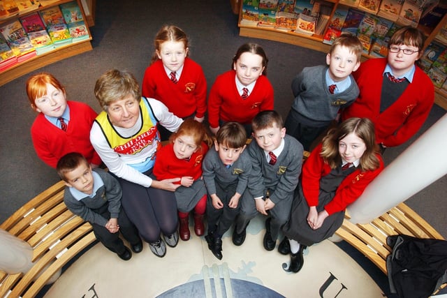 Kath Laythorpe, the head teacher at St Michael's RC Primary School in Houghton, was taking part in the 2006 run. Here she is with pupils who helped her raise more than £4,000 in sponsorship.