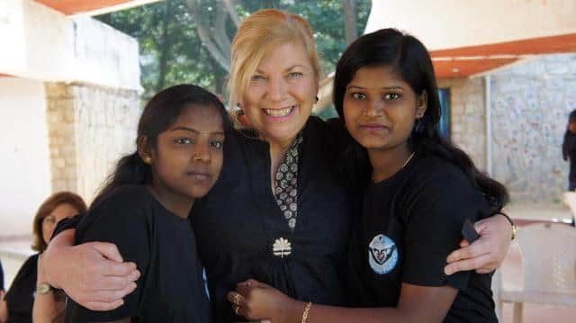 Janet Maitland led teams in India, Jordan and the Philippines as part of her role as United Kingdom ambassador for the Schwarzkopf Professional Shaping Futures initiative.