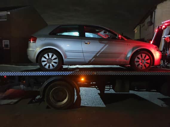 The car was seized for driving dangerously.