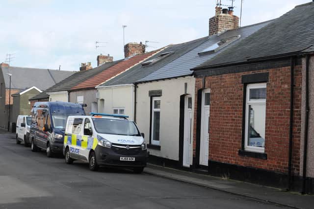 Police outside a property on Lumley Street, Millfield, Sunderland.
