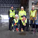 Back from left, James Silver, MD of developer Landid; Chief Executive of Sunderland City Council Patrick Melia, and Sir Andrew McAlpine. Front from left site manger David Cochrane and CEO of L&G Sir Nigel Wilson