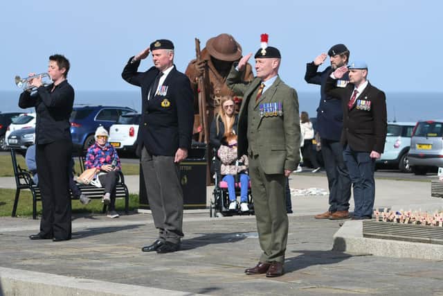 Service veterans taking part in a tribute to the Duke of Edinburgh in Seaham on Saturday.