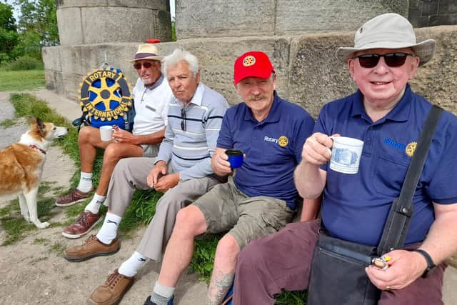 Houghton Rotary Club president, Geoff Pratt, 68, (second from left) suffered from polio as a baby.
