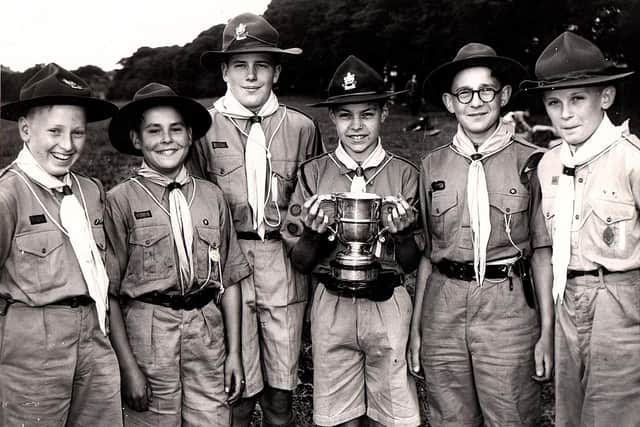 2nd Herrington Scouts late 1950s or early 1960s. We understand Ken McKenzie is holding the trophy. Can anyone identify the others?