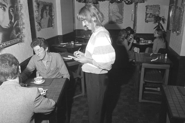 Harvey's one of the town's most popular restaurants with a late licence, to stay open until 4 am.  It's pictured here in 1983.