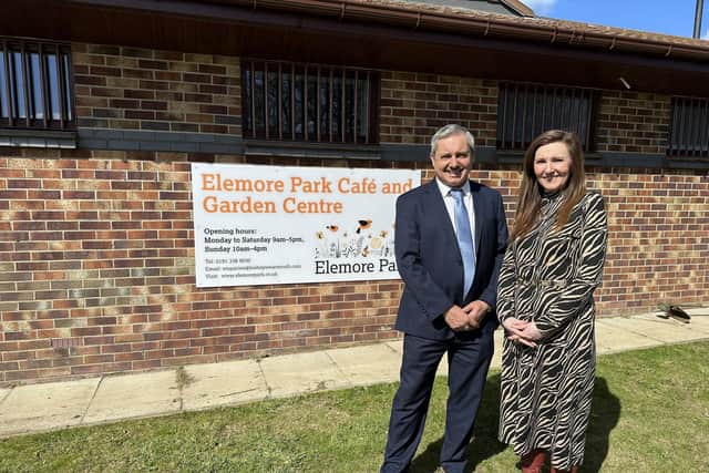 Shaun Donnelly, managing director of Bishopwearmouth Co-op and Nicola McDonald, assistant services manager