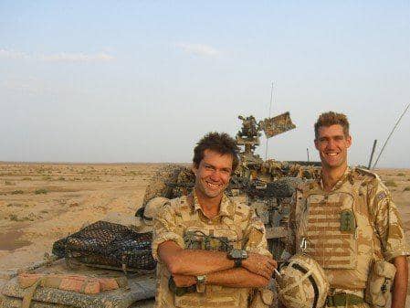 John Forsyth (Left) Serving in Iraq