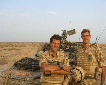 John Forsyth (Left) Serving in Iraq