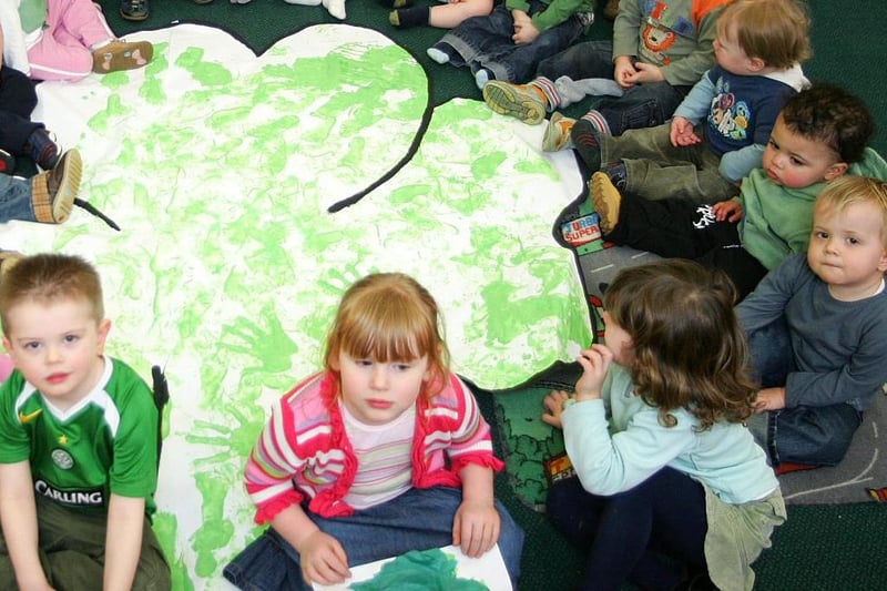 All dressed up for St Patrick's Day in this lovely 2006 scene from Ashfield Nursery in South Shields.