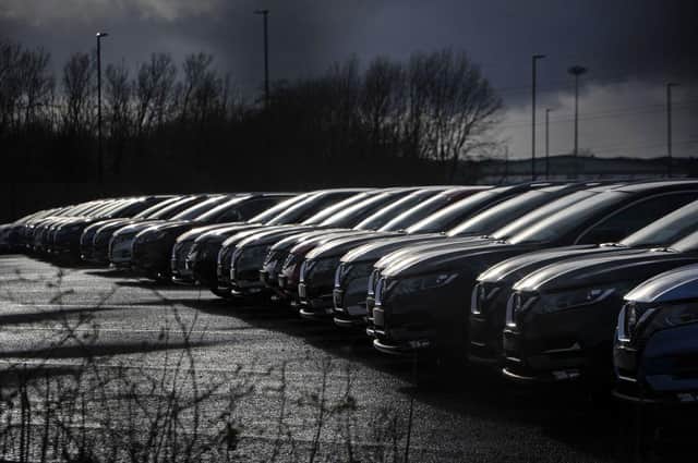 Nissan cars are pictured, parked in a lot at its' Sunderland plant (Photo: ANDY BUCHANAN/AFP via Getty Images)