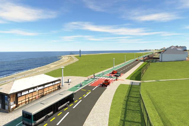 Sunderland City Council has shared this artist's impression of how the new cycle path could look.