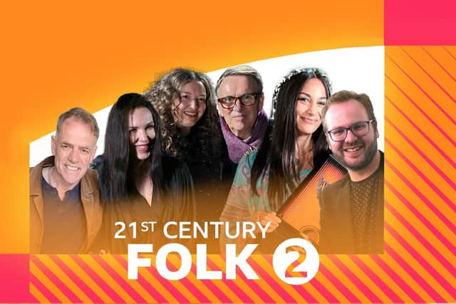 (Left to right) artists Martyn Joseph, Thea Gilmore, Kathryn Williams, Chris Difford, Angeline Morrison and Sean Cooney.

Photograph: BBC