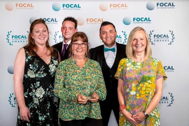 Some of the Yorkshire and North East Film Archives team with Ben Jones of Science Photo Library, who presented the award on behalf of Footage.net. © FOCAL/SA Images