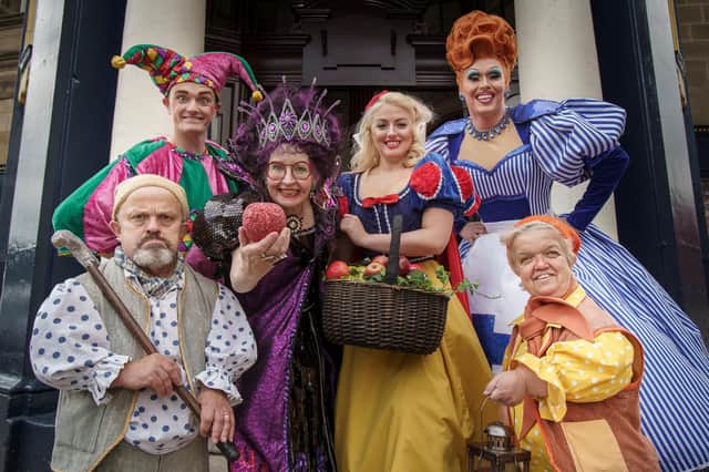 Cast members from Snow White and the Seven Dwarfs attend the photo-call at the Sunderland Empire Picture: DAVID WOOD