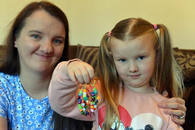 Eve Richardson, 5 and her mum Bridie Stead.