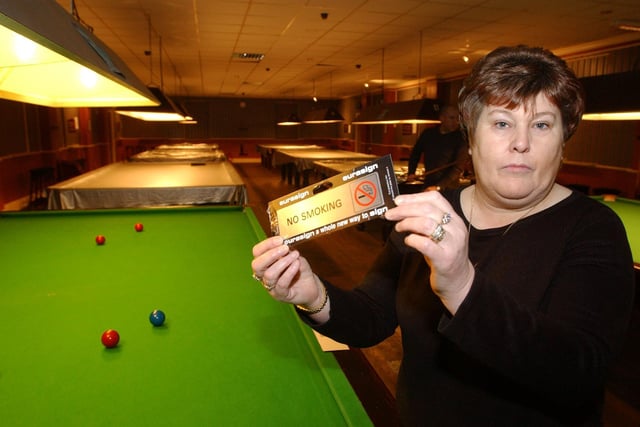 Brenda Stokoe was all set to reopen the Castletown Snooker Club when this photo was taken in 2007.
