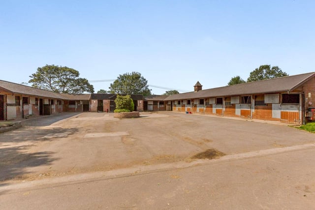 There is stabling for over 60 horses - this comprises a U-shaped timber stable block with 17 boxes and two American-style barns which both have 14 stables.