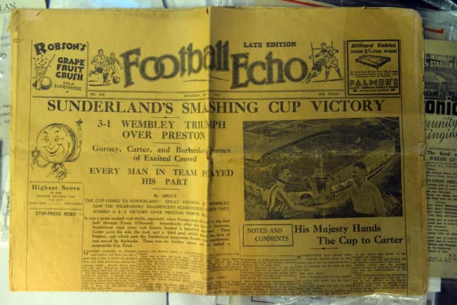 Collector's item. This 1937 Football Echo contained everything you needed to know about Sunderland's "Smashing cup victory".
