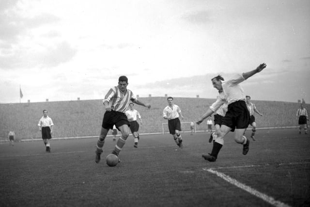 Trevor Ford on the attack in 1953.