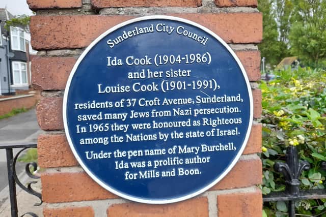 This blue plaque was finally unveiled in the sisters' honour in 2017. Sunderland Echo image.