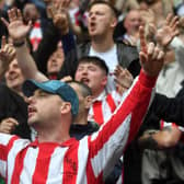 Sunderland fans in action as Tony Mowbray's men took on Preston North End in 2023