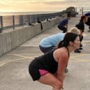An East Coast Fitness outdoor workout.