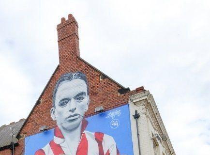 Perhaps Frank's most famous piece, this artwork pays its respects to former SAFC striker and local hero Raich Carter. It's featured in Netflix docu-series Sunderland 'Til I Die where it's been seen by millions of people.